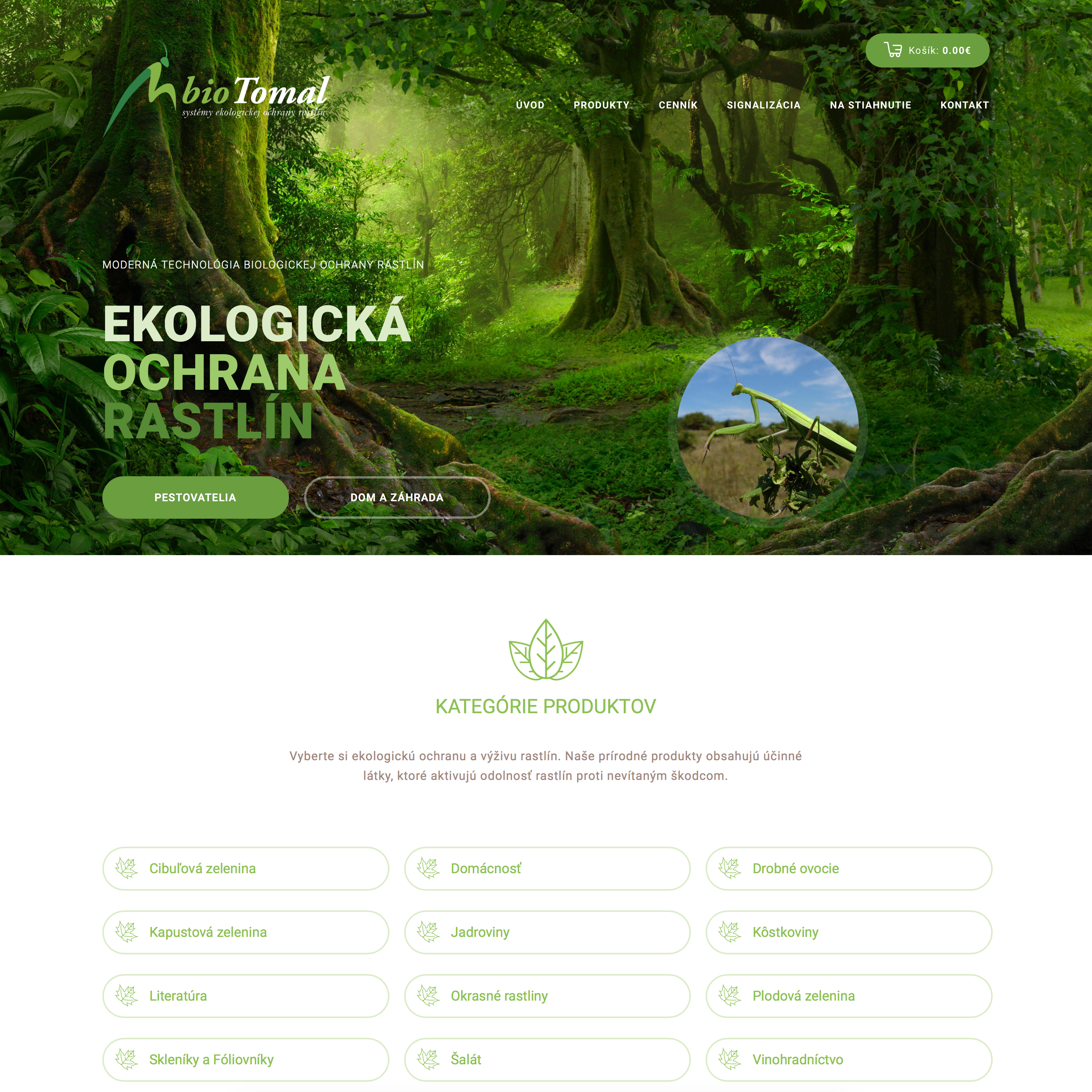 Tvorba web stránky bioTomal.sk