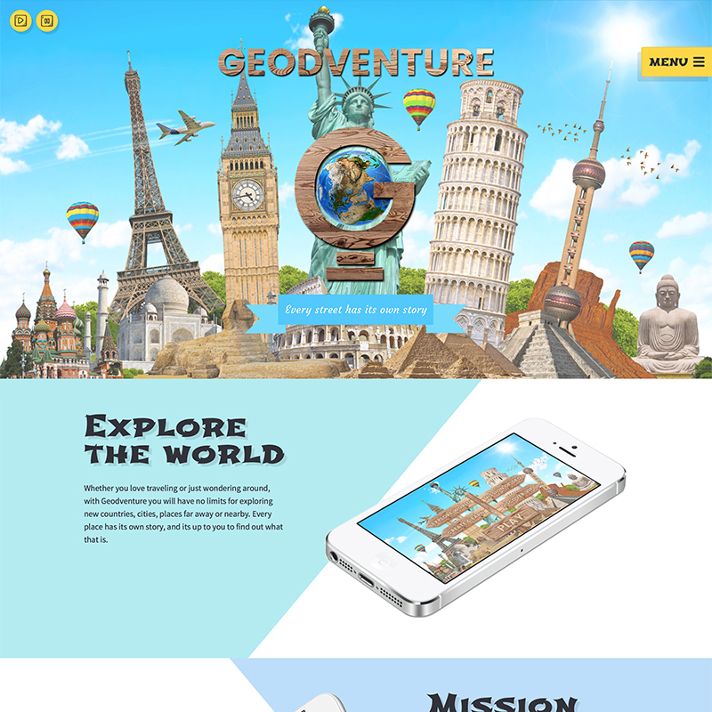 Tvorba web stránky Geodventure.com