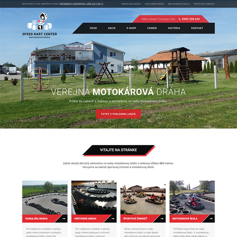 Tvorba web stránky MotokarovaDraha.sk